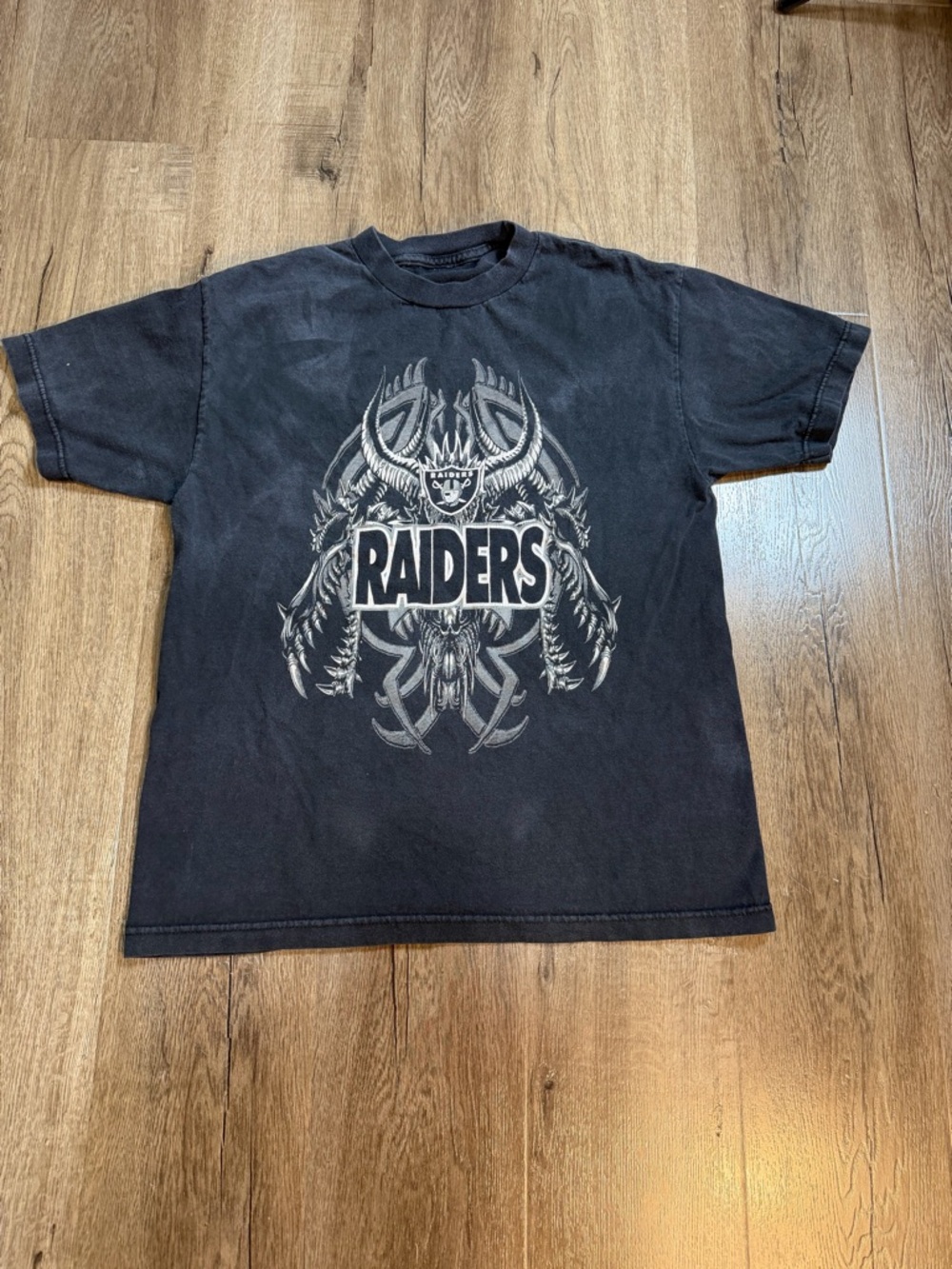 Riders by Lee Black Short-Sleeve Tee with Silver Raiders Graphic